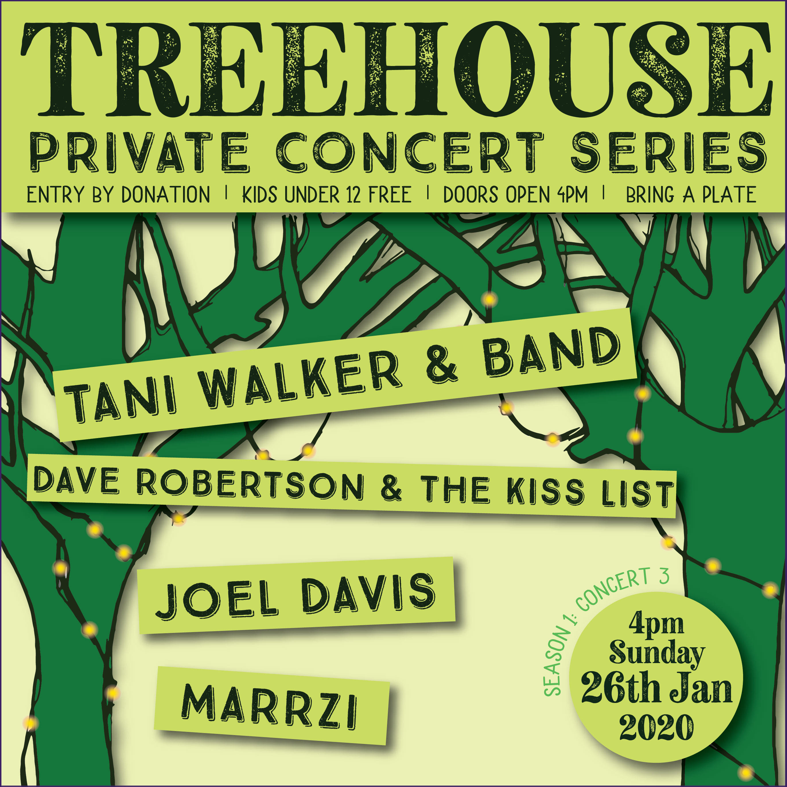 Treehouse Concert Poster